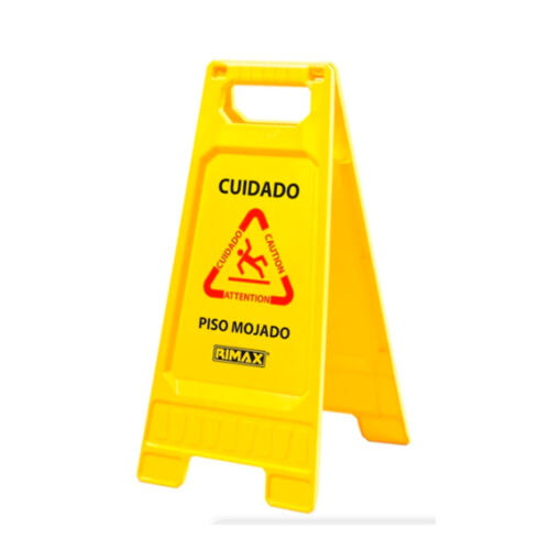 Aviso de Prevención Piso Mojado Amarillo